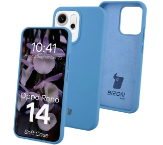 Bizon Silikonowe Soft do Oppo Reno14 Niebieski