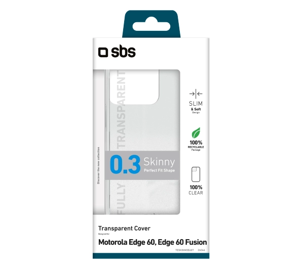 SBS Skinny Cover do Motorola Edge 60/60 Fusion Przeźroczysty