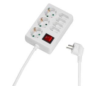 Vivanco 7 gniazd 1,4m Biały