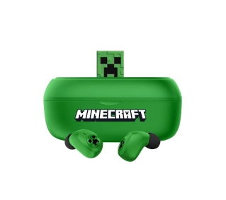 OTL Technologies Minecraft Creeper 3D Character Collectible TWS Earphones Dokanałowe Bluetooth 5.3 Zielony