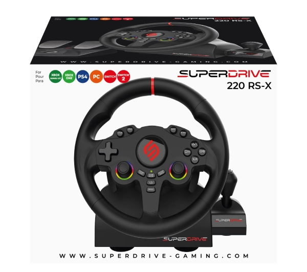Subsonic SuperDrive 220 RS-X z pedałami do PC, Xbox, PS4, Switch, Switch 2 - Kup na Raty - RRSO 0%