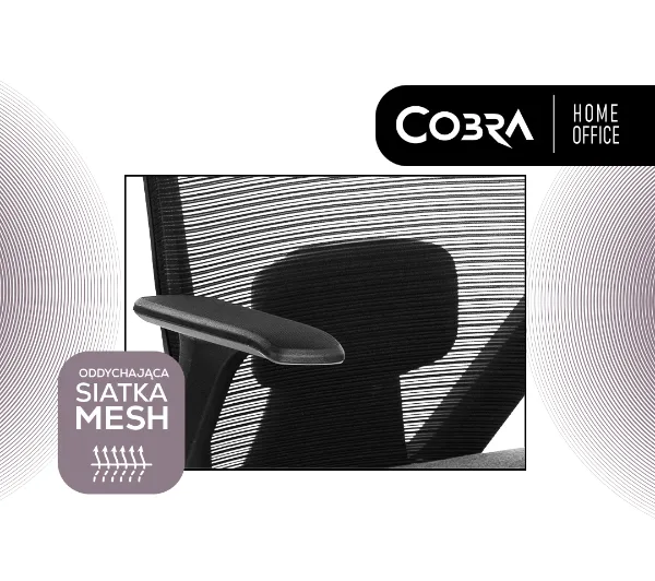 Cobra Office One HF307GY Biurowy do 150kg Tkanina Szary - Kup na Raty - RRSO 0%