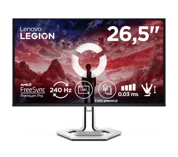 Lenovo Legion Pro 27UD-10 (68C5GAC4EU) 26,5" 4K QD-OLED 240Hz 0,03ms Gamingowy