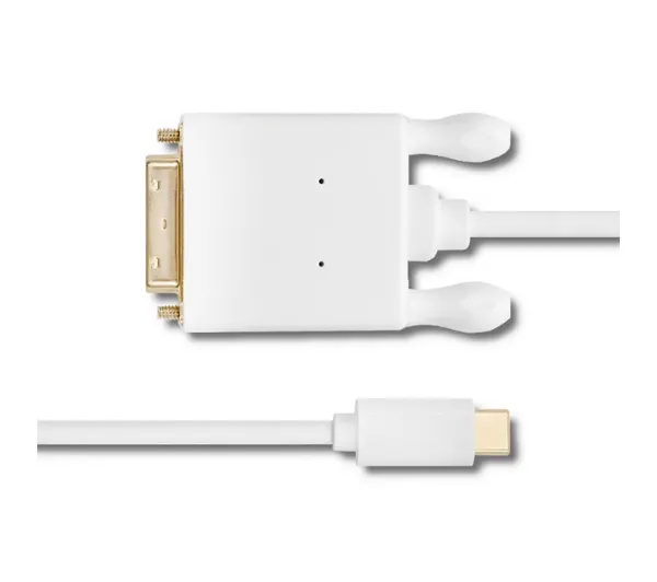 Qoltec 50417 USB 3.1 typ C - DVI 2m Biały