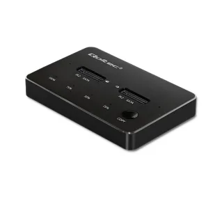 Qoltec 50310 do Dysków 2x SSD M.2 SATA NGFF USB typ C Czarny
