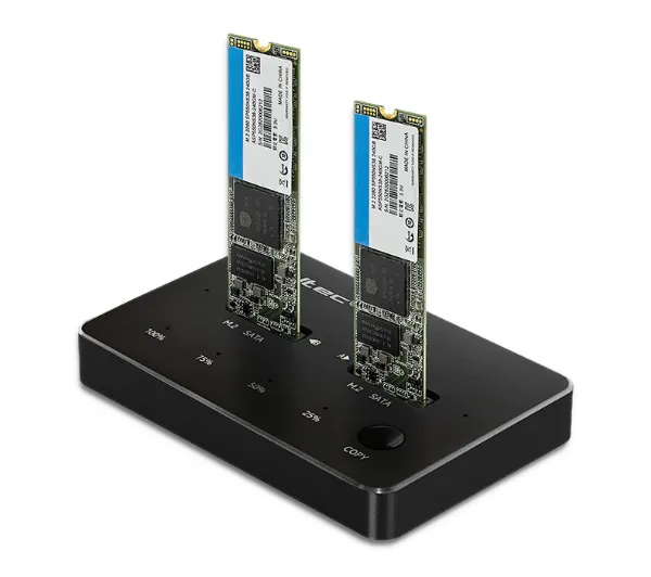Qoltec 50310 do Dysków 2x SSD M.2 SATA NGFF USB typ C Czarny