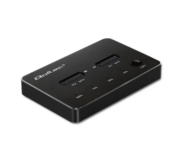 Qoltec 50310 do Dysków 2x SSD M.2 SATA NGFF USB typ C Czarny