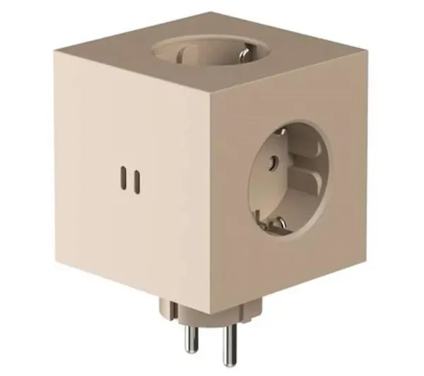 Avolt Square 2 3 gniazda 2x USB-C Beżowy