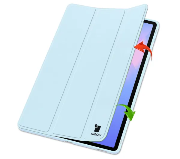 Bizon Case Tab Lizard z klapką do Samsung Galaxy Tab S10 FE Plus Błękitny