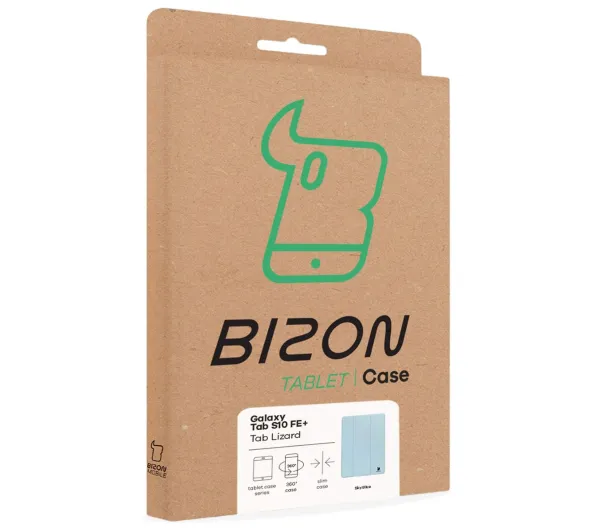 Bizon Case Tab Lizard z klapką do Samsung Galaxy Tab S10 FE Plus Błękitny