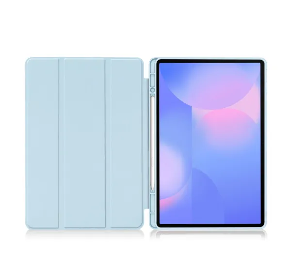 Bizon Case Tab Lizard z klapką do Samsung Galaxy Tab S10 FE Plus Błękitny