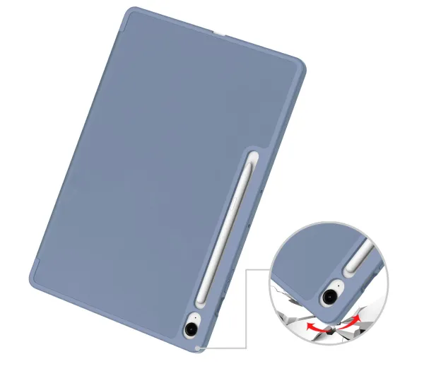Bizon Case Tab Lizard z klapką do Samsung Galaxy Tab S10 FE Plus Lawendowy