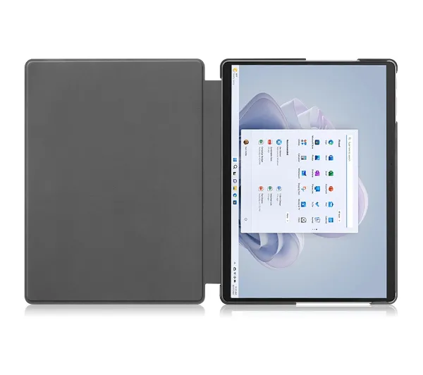 Bizon Case Tab Croc z klapką do Microsoft Surface Pro 11 / 10 / 9 Czarny
