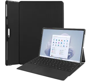 Bizon Case Tab Croc z klapką do Microsoft Surface Pro 11 / 10 / 9 Czarny