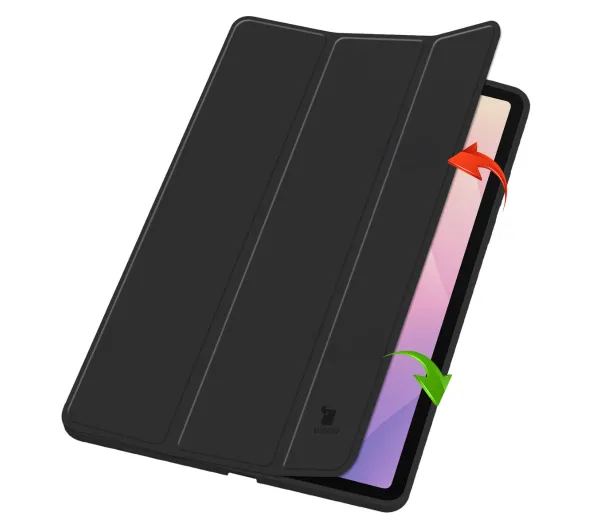 Bizon Case Tab Lizard z klapką do Samsung Galaxy Tab S11 Czarny