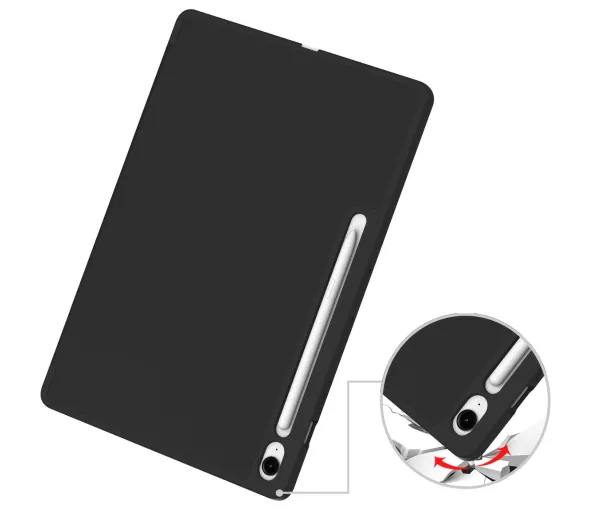 Bizon Case Tab Lizard z klapką do Samsung Galaxy Tab S10 FE Plus Czarny