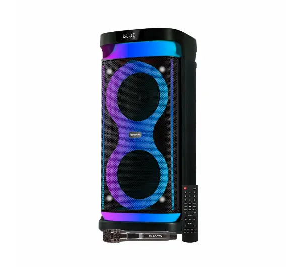 Manta SPK0601B100 ARGOS 100W Bluetooth Mikrofon Karaoke Czarny + Słuchawki MNH02 - ⚡ EURO HIT CENOWY! ⚡ - Kup na Raty - RRSO 0%