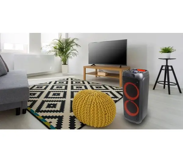 Manta SPK5310PRO 120W Bluetooth Radio FM Mikrofon Karaoke Czarny + Słuchawki MNH02 - ⚡ EURO HIT CENOWY! ⚡ - Kup na Raty - RRSO 0%