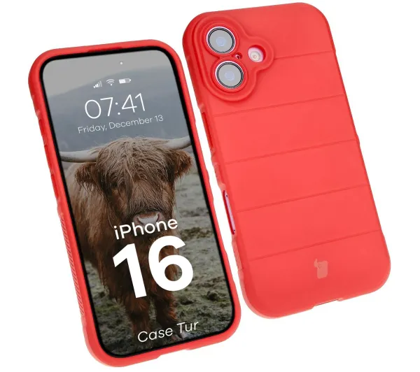 Bizon Tur do Apple iPhone 16 Czerwony