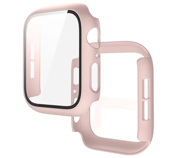Bizon Case Watch Adamo do Apple Watch SE 3 / SE 2 / SE / 6 / 5 / 4 44mm Matowy różowy