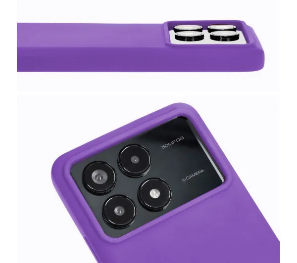 Bizon Soft Case do Xiaomi Poco F6 Pro Fioletowy
