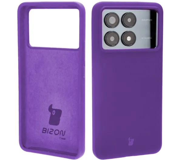 Bizon Soft Case do Xiaomi Poco F6 Pro Fioletowy