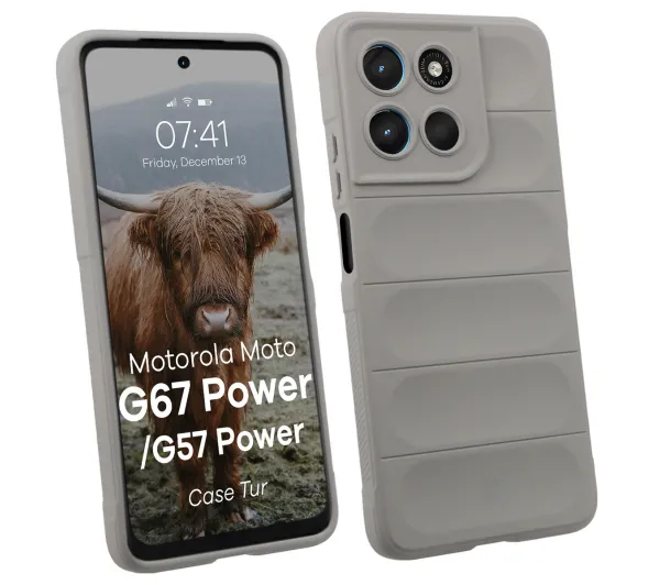 Bizon Tur do Motorola Moto G57 Power / Motorola Moto G67 Power Jasnoszary