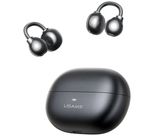 USAMS Echo R02 Clip-on Konstrukcja klipsa Przewodnictwo powietrzne Bluetooth 5.3 Szary