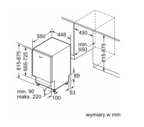 Bosch Serie 6 SPV6EMX09E 44,8cm Automatyczne otwieranie drzwi Szuflada na sztućce - Kup na Raty - RRSO 0%