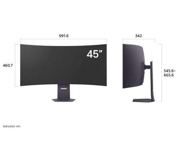 LG UltraGear 45GX950A 45" 5K2K WUHD OLED Dual Mode 165Hz/330Hz 0,03ms Zakrzywiony Gamingowy - Kup na Raty - RRSO 0%