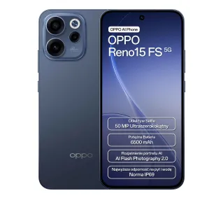 OPPO Reno15FS 5G 8/512GB 6,57" 120Hz 50Mpix Granatowy - Kup na Raty - RRSO 0%