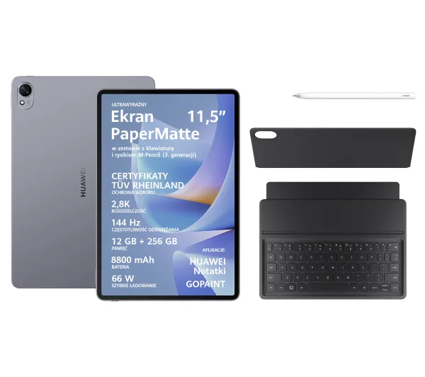 Huawei MatePad 11.5S 2026 12/256GB WiFi Szary + klawiatura + rysik