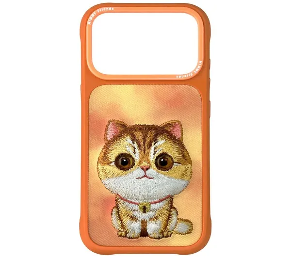 Nimmy Big Eyed Pet 2.0 Cat do iPhone 17 Pro Pomarańczowy
