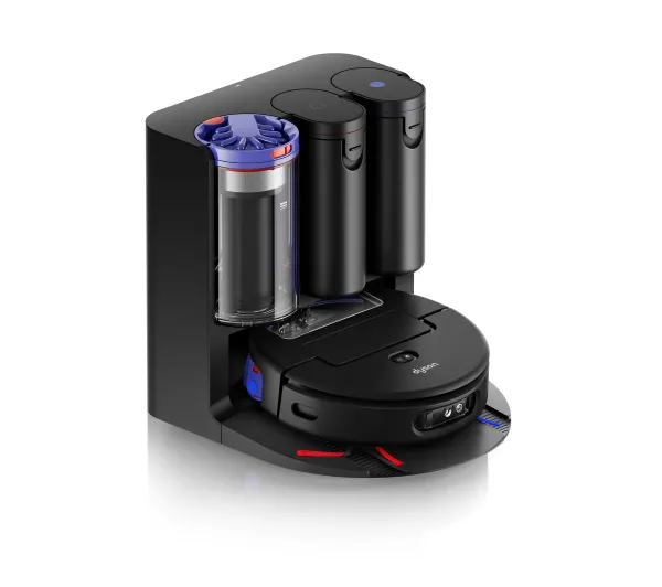 Roboty sprzątające - Dyson Spot+Scrub Ai Funkcja mopowania Stacja oczyszczająca Tworzenie mapy pomieszczenia 76dB Funkcje AI Czarny