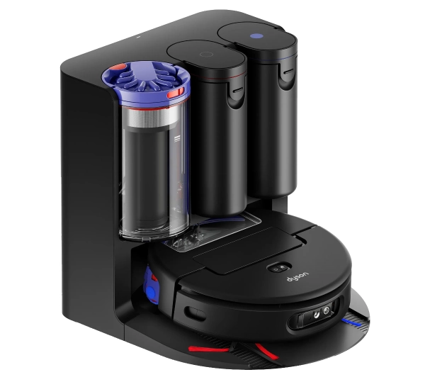 Roboty sprzątające - Dyson Spot+Scrub Ai Funkcja mopowania Stacja oczyszczająca Tworzenie mapy pomieszczenia 76dB Funkcje AI Czarny