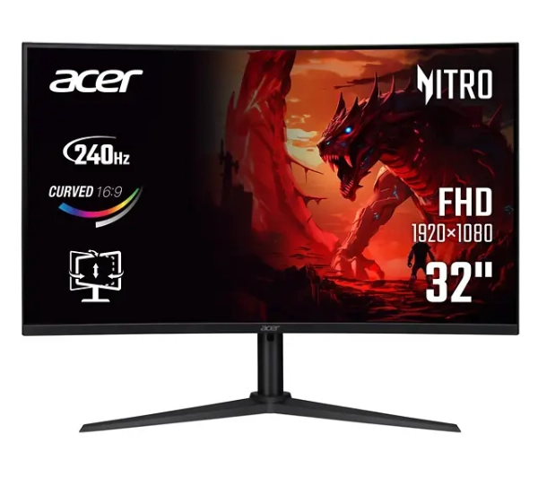 Acer Nitro XZ320QW0bmiiphx 31,5" Full HD VA 240Hz 1ms VRB Zakrzywiony Gamingowy