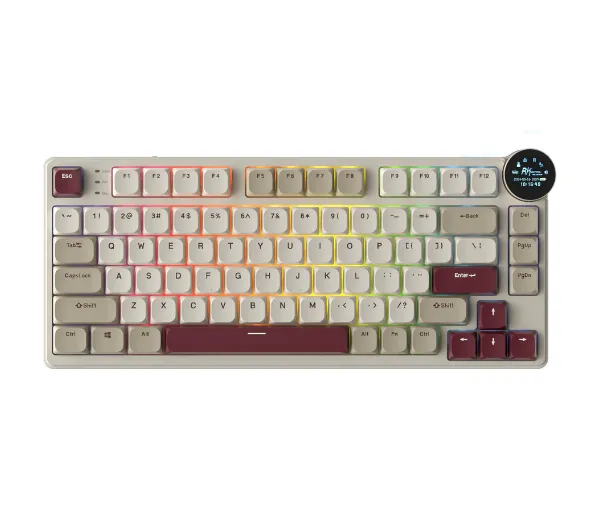 Royal Kludge RK-N80 Low-Profile Red Linear Beżowo-Czerwony