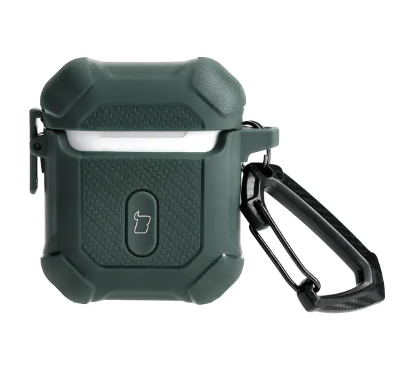 Bizon Case Headphone Armor do AirPods 2 / 1 Ciemnozielony