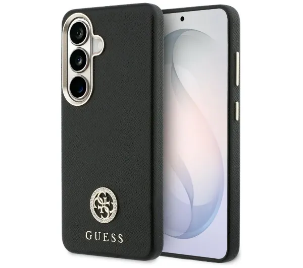 Guess Rhinestone Round Logo MagSafe do Galaxy S26 Czarny