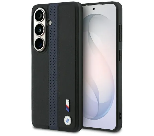 BMW Perforated Stripe Logo MagSafe do Galaxy S26 Niebieski