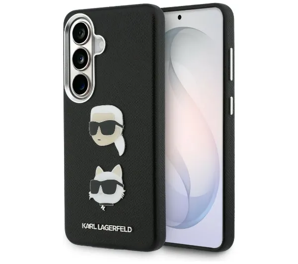 Karl Lagerfeld Saffiano Double Heads Metal do Galaxy S26 Czarny