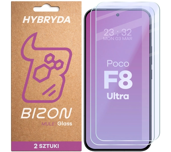 Bizon elastyczne Glass Mule Duo do Xiaomi POCO F8 Ultra 2 sztuki