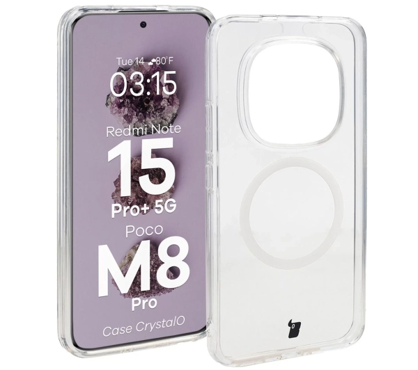 Bizon CrystalO do Xiaomi Redmi Note 15 Pro Plus 5G Przezroczysty