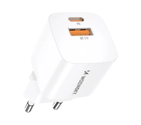 Ładowarka Wozinsky Ładowarka sieciowa Wozinsky CMWCW 20W USB-C / USB-A - biała