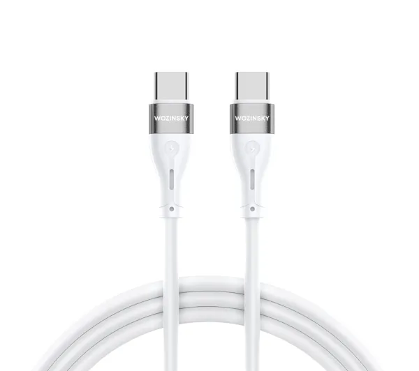 Wozinsky WSTCC2 PD 65W USB-C do USB-C 2m Biały
