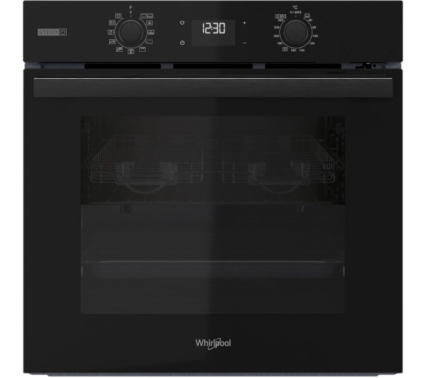 Piekarniki do zabudowy - Whirlpool OMSR58RU1SZB EasyGrill Steam+ Termoobieg Czarny