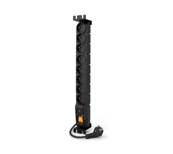 Acar S8 RACK 19" 8 gniazd 3m Czarny