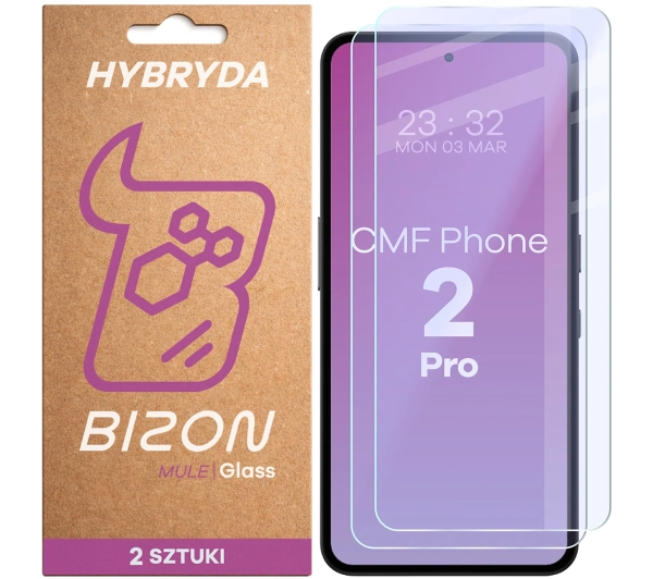 Bizon elastyczne Glass Mule Duo do Nothing CMF Phone 2 Pro 2 sztuki