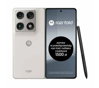 Motorola razr fold 16/512GB 8,1" 120Hz 50Mpix Biały - przedsprzedaż