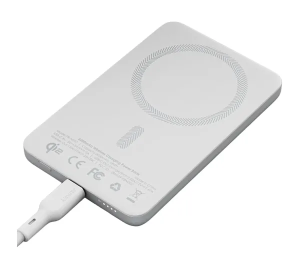 Aukey PB-MS07A MagFusion M Qi2 5000mAh 20W Srebrny